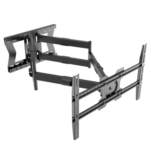 Nanook 4100 långärmad TV-väggfäste för 32-85-tums TV, extra lång utdrag upp till 100 cm, stark fullt rörlig TV-fäste, lastkapacitet upp till 60 kg, vridbar upp till 180°, max. VESA 600 x 400