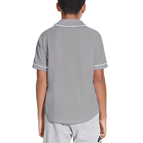 Image of Yuji Itadori Kids Baseball Jersey Button Boys Short Sleeve T-Shirts Hip Hop Fashion Casual Sports Solid Color Shirt