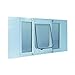 Ideal Pet Products Aluminum Sash Window Pet Door, Adjustable Width 27" to 32", Cat Flap, 6.25" x 6.25" Flap Size, White