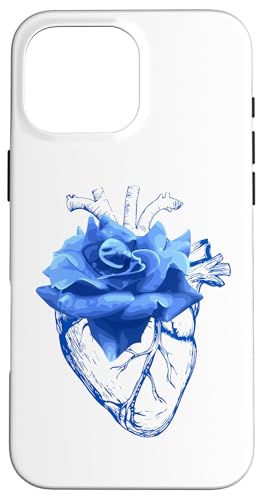 Heart With Blue Rose Growing Out It �X�}�z�P�[�X iPhone 16 Pro Max �p