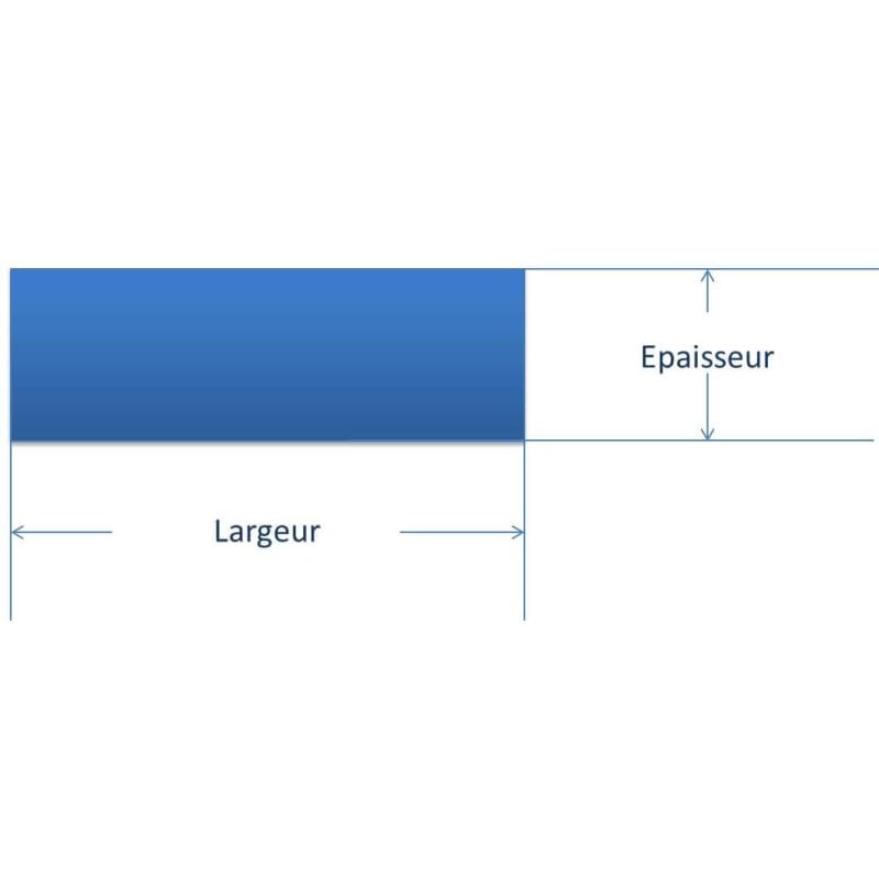 Commentfer - Fer plat acier 80mm Epaisseur - 10 mm, Longueur - 1 metre