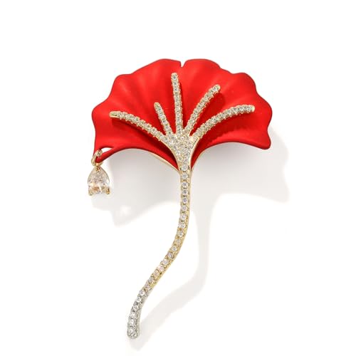 Image of Red Rose Flower Brooches and Pins for Women Costume Jewelry Brooch Pins Broches Jewelry for Women Elegant Lady Pin