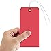 SmartSign Red Blank Tags with Pre-Attached Wires - Pack of 100, Size-10, 13pt Thick Cardstock Tag, 3.625