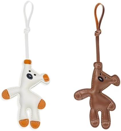 Llavero de Cuero con Diseño de Oso,Llaveros de Ositos Cariñositos...