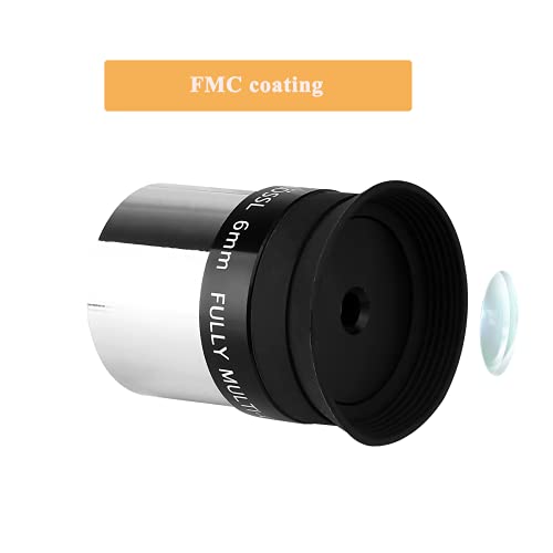 Image of SVBONY SV131 Plossl Eyepiece 1.25 Inches 6mm Eyepiece 4 Elements Design 48 Degrees Field of View with Filter Threaded