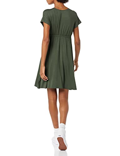 Image of Amazon Essentials Women's V Neck Elastic Waist Surplice Dress (Available in Plus Size)