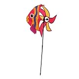 ibasenice Tierisches Windrad Deko Element für Garten und Outdoor Farbenfrohes Windspiel mit Fisch Design für Partys für Garten und Festtagsdekoration