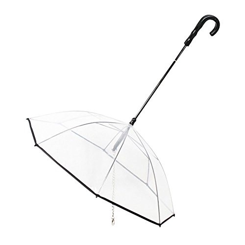 OMEM Guarda-chuva modular portátil para cães com coleira para animais de estimação ao ar livre, supr