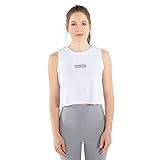 SMILODOX Damen Cropped Tank Top Sophia - Nachhaltiges Regular fit ärmelloses Oberteil mit Rundhals, Größe:XS, Color:Weiß