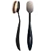 Professional Makeup Face Brush| Foundation Contour Blending Powder Concealer Facial Brush| Kabuki Large Oval Makeup Brush| Synthetic Fibers, Ergonomic Toothbrush Handle | Bella Terra Mineral Cosmetics