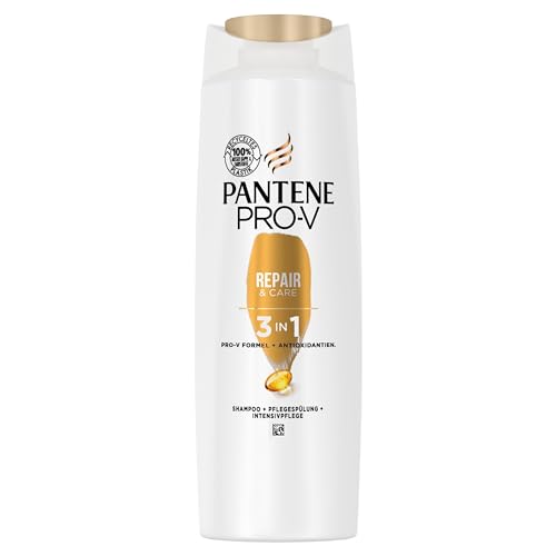 PANTENE Pro-V Repair und Care 3-In-1 Shampoo und Pflegespülung und Intensivpflege, Pro-V Formel und Antioxidantien, für geschädigtes Haar, 250 ml