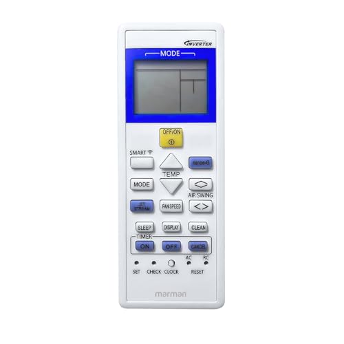 Image of marman Compatible with Panasonic AC Remote Control Original Model 157C Suitable for 1 | 1.5 | 2 Ton Split & Window Inverter AC - Match Remote Keys Exactly to Replicate Genuine Remote Function