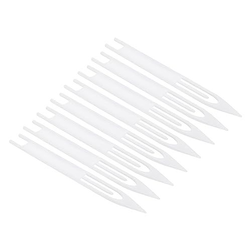 PATIKIL Fishing Net Repair Kit, 8 Pcs Plastic Fishing Net Sewing Needles 9# Fishing Netting Needle Shuttles for Fishing Net Repairing, White
