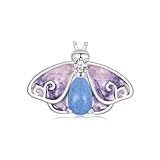 Dijes espaciadores goma con diseño mariposa degradado piedra luminosa vintage plata ley 925 para pulseras y collares, ideales para cumpleaños mujer.
