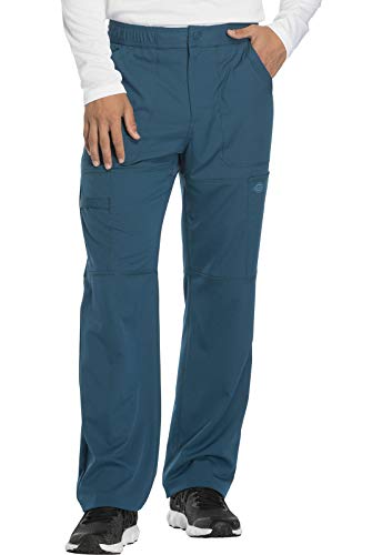 60% Off Discount Dickies Dynamix Men Scrubs Pant Zip Fly Cargo DK110T, M Tall, Caribbean Blue