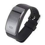 Digital Voice Recorder Watch,AI Smart HD Noise Reduction Voice Activated Recorder Watch,Fashionable Appearance,Buttonless Design,One Touch Recording,Supports MP3, WMA, WAV((Neutral English Black 8GB))