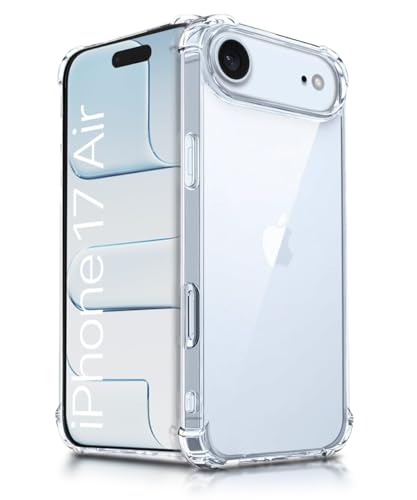 Image of WOW IMAGINE Clear Back Cover Case for iPhone 17 Air | Shockproof Soft TPU Case | Cushioned Edges for Ultimate Protection Back Cover Case - Transparent
