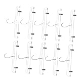 Parliky 10 Piezas Perchas Transparentes Ajustables con Clips para Faldas y Pantalones Ganchos Giratorios Clips Fuertes sin para Ropa Armarios y Tiendas
