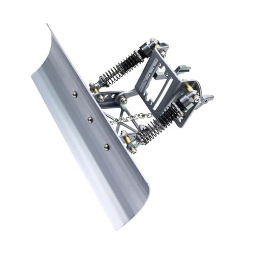 Fenteer 1/18 RC Metall Schneepflug Aluminium Legierung Front Schnee Schaufeln Schneepflug für TRX4M RC Auto LKW Zubehör, Grau