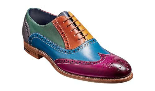 Image of BARKER Valiant Men's Handmade Oxford Derby Shoes - Premium Calf Leather, Goodyear Welted, Hand-Painted Finish, Classic Formal Style