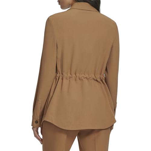 Calvin Klein Women's One Button Woven Jacket4