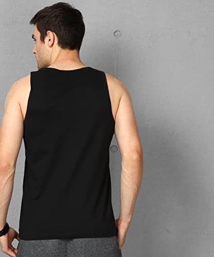 Image of Alan Jones Clothing - Men's Cotton Colorblocked Sleeveless Regular Fit T-shirt