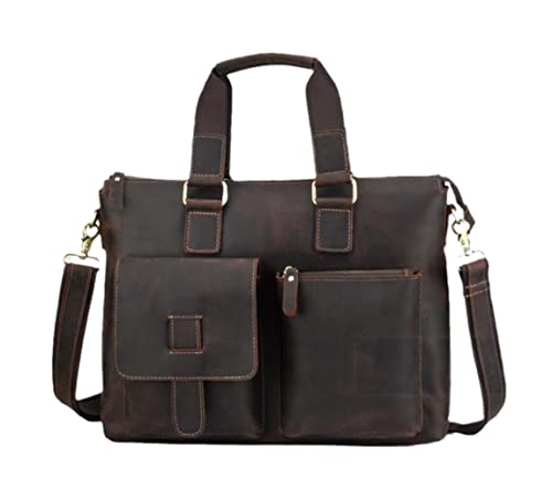 Mallette en cuir véritable vintage pour ordi 15 pouces, élégance durable au quotidien