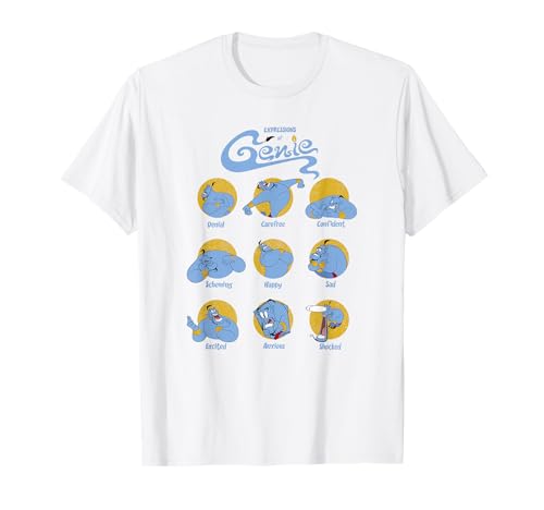 T-shirt Aladdin Expressions of Genie haut mode coton vêtement Disney