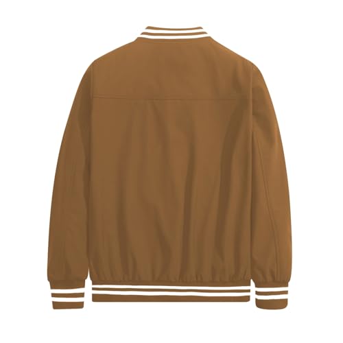 TLZC Men's Casual Varsity Jacket Fashion Windbreaker Lightweight Bomber Jacket2