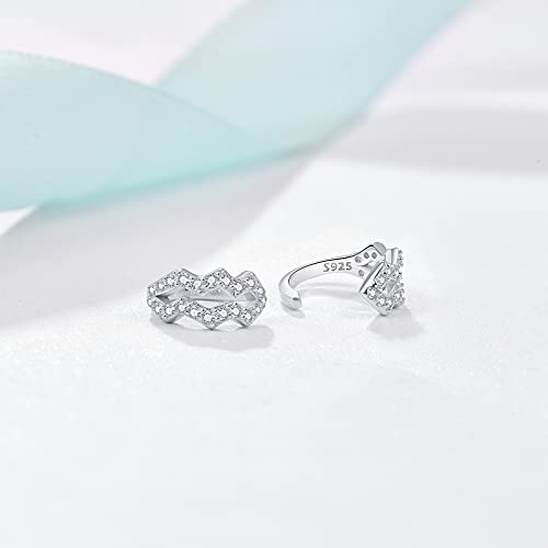 Hoop Earirngs 925 Sterling Silver Cartilage Earring Ear Cuff Earrings for Non Pierced Ears Huggie Earring Cuff2