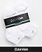 Calvin Klein Womens Quarter Socks - 6 Pack Cushioned Athletic Performance Ankle Socks for Women for Running and Workout, Size 4-10, White