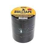 BULLTAPE Heavy Duty Duct Tape. 3 rolls of 48mm x 25m Extra Strong Black Gaffer Tape (best size). Hand-tear, no residue gaffa tape. Fixing Repair Tape for all jobs. Strong duct tape (3, Black, 75m)