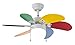 VINCO Ventilatore da per soffitto 70928 Luce centrale revers 6 Pale Multicolor