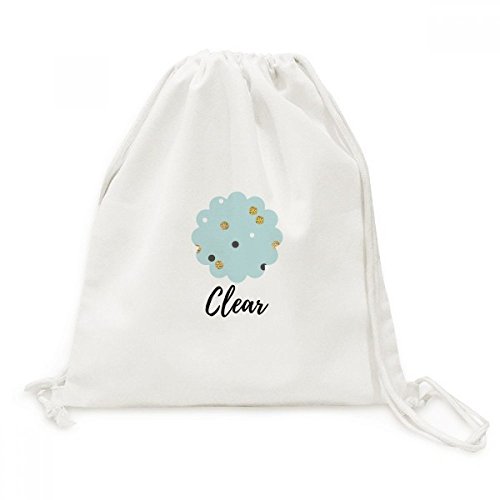 Sac à dos voyage avec cordon de serrage en toile résistante motif plantes d'or