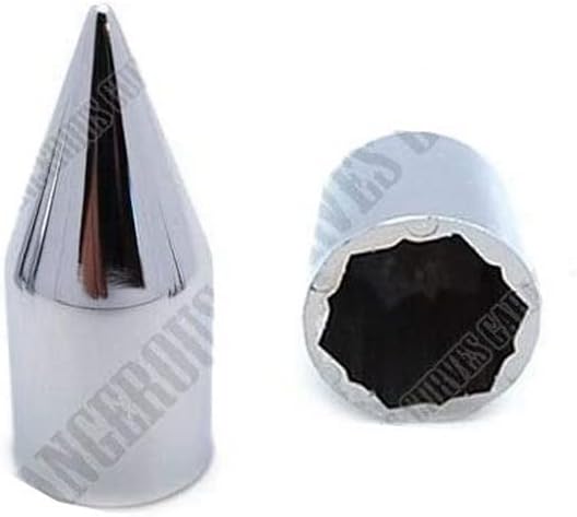 15 Chrome Press On Spike Nut & Bolt Covers for 3/4" Socket Size Car & Truck Model-PYT-8888-5092