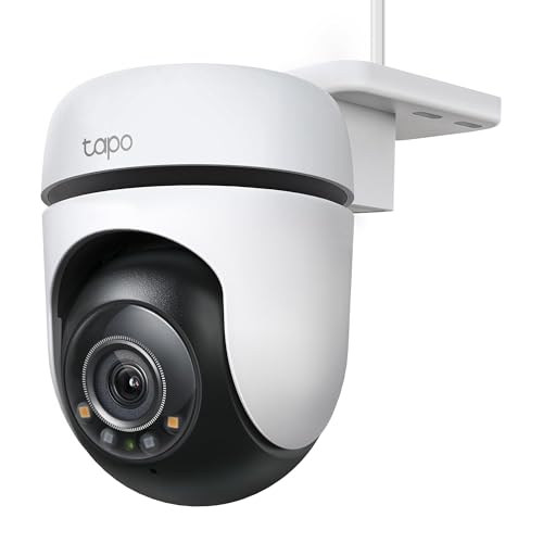 Tapo TC41 2K Pan/Tilt Outdoor Security Camera, WiFi Camera, 360° Smart Person Detection Motion Tracking, Full-Colour Night Vision, No Monthly Fee, Two-Way Talk, IP65, Works with Alexa & Google