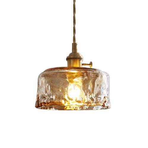 Lámpara de araña industrial de vidrio con casquillo E27 para techo de comedor
