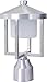 Craftmade Z9215-SA-LED Alta Outdoor LED Post Mount, Satin Aluminum 1-Light (8"W x 13"H) 9 Watts