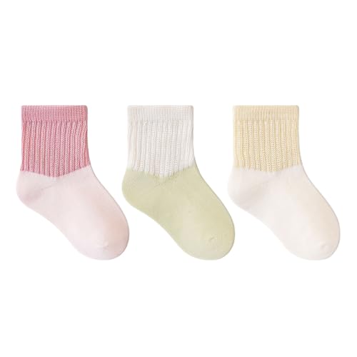 Kids Athletic Socks For Toddlers 1-5 Years Mid Crew Comfortable Stretchable Outdoor Play Everyday Wear With