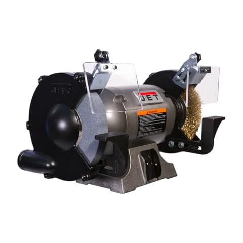 JET 8-Inch Bench Grinder with Wire Wheel, 3450 RPM, 1 HP, 115V 1Ph (Model JBG-8W) Cover