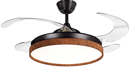 BEL AIR HOME - Ventilador de Techo COSMOS con Motor DC y Aspas Desplegables con Luz Led 36W con...