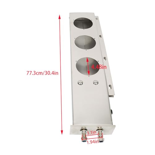 Image of waltyotur 1 Pair 30 2 1 /2 Bolt Spacing Stainless Steel Chrome Mud Flap Hanger with Light Cutouts Spring Loaded Replacement for Semi Trucks