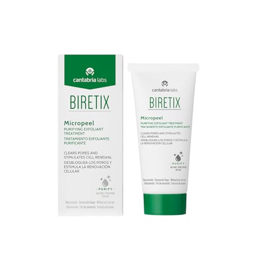 Cantabria Labs – Biretix Micropeel – Gel Exfoliante, limpiador y renovador epidérmico suave de 50 ml – Efecto Micro-Peeling- Para piel grasa y/o con tendencia acneica