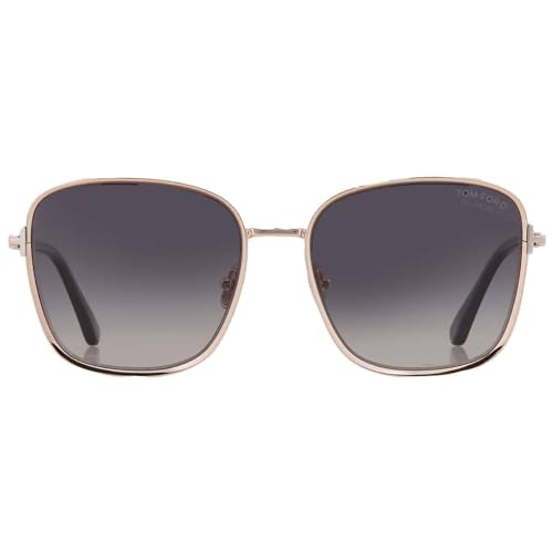 Tom Ford Sunglasses FT 1029 Fern 28D Shiny Rose Gold, Black, t Logo/Polarize