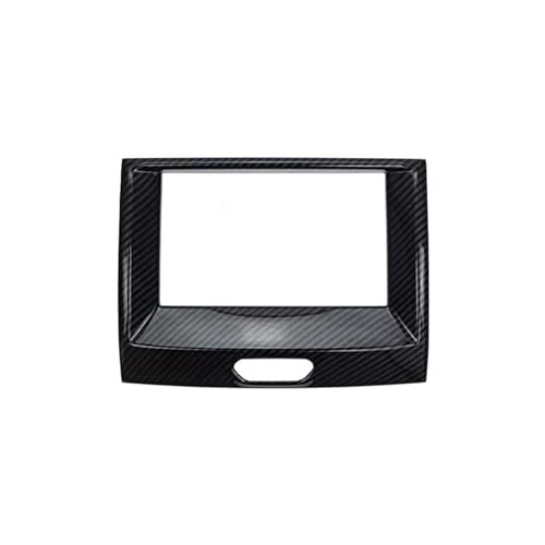PTWOIXMBG Cubierta de fibra de carbono ABS compatible con Ford Ranger Everest Endeavour 2015-2022, color for el panel de navegación de la consola central