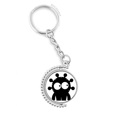 Evitez les clés emmêlées avec le key ring chain alien monster rotatif