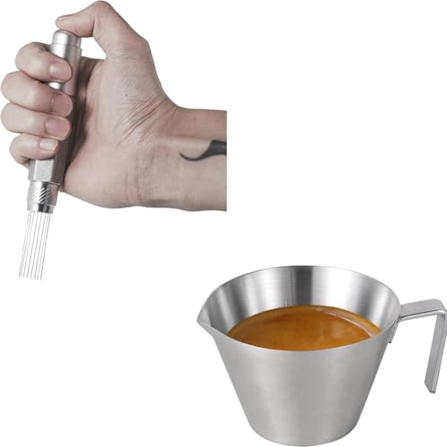 MHW-3BOMBER Retractable WDT Tool Espresso Distribution Tool Espresso Measuring Cup Sauce Cup Espresso Shot Cup