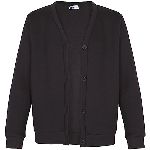 Girls Club Scouts School Uniform Burshed Fleece V Neck Cardigan Cardi Sweatshirt Age 3-14 Years3