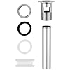 ZM Grid Drain Strainer Assembly with Overflow for Bathroom Sink, Brass, Chrome Finish