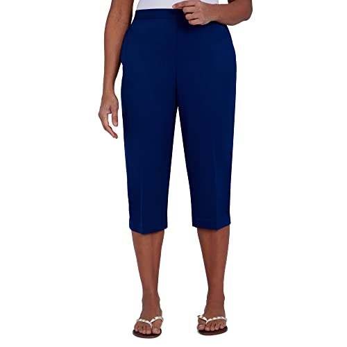 Alfred Dunner Women's Microfiber Twill Pull-On Capri